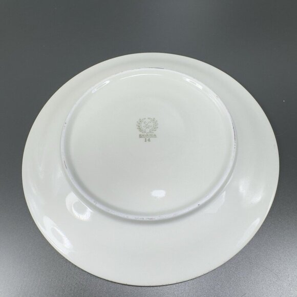 Fine Bavaria German Porcelain Trio Plate Saucer And Teacup Set Heavy Gold Yellow - Picture 9 of 16